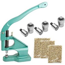 3개의 다이(024) 앰프가 있는 헤비 듀티 핸드 프레스 아일렛 그로밋 기계 1500pcs 골든 그로밋 아일렛 공예 도구 키트 구멍 펀치 기계 (500pcs 38 인치 그로밋, 그로밋 기계 + 1500 그로밋