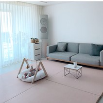 쁘띠메종 2단 폴더 거실매트 솔리드 240X140X4cm, 양면 웜그레이