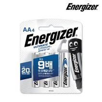 에너자이저 얼티메이트 리튬건전지 AA 4입, 1세트