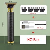 2021 T9 전기 헤어 트리머 무선 면도기 수염 트리머 전기 면도기 남성용 0MM 남성용 이발사 헤어 커팅 머신 무선 휘핑기 미니바리깡 파나소닉바리깡 BESTBOMG HAIR, Knurled no box