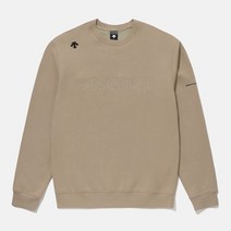 (정품)데상트 워딩형 컴포트핏 기모코튼 맨투맨 SO323UHT91 남녀 운동