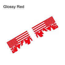 자동차 스티커 범용 그래픽 미국 국기 장식 데칼 포드 F150 토요타 Hilux 닷지 Ram Isuzu Dmax GW, 04 Glossy Red_01 30x16cm