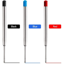 5pcs Metal Ballpoint Pen Refills Blue Red Black Ink Medium Roller Ball for Parker School Office Stat, 04 5 mixed refills