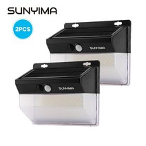 스마트 태양광 LED 가로등 센서등 정원등 조명 전등Sunyima 4pcs 262led, 4개