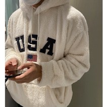 양털 USA 후드