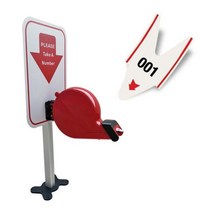 Turn O Matic 수동 티켓 디스펜서 번호 입력 무선 대기히트 관리 시스템 KT, Red with 3digit