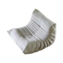 빈백 쿠션 침대 방석 대형 1인용 의자 인테리어 거실, 베이지 가죽