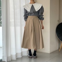 행복마켓 랩 플리츠 롱스커트