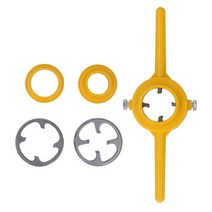 스레딩 다이 pvc 파이프용 합금강 npt 12in 34in 1in 고정밀 플라스틱 핸들 탭 다이 세트