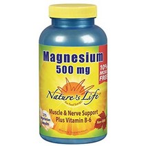 네이처스 라이프 마그네슘 500mg | 고효능 마그네슘 보충제와 근육 강화용 비타민 |, 275개1팩