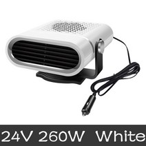 캠핑팬히터 12V/24V Car Heater Electric Heating Fan Portable Dryer Windshield Defogging Demister Defroster For Home, 24V White