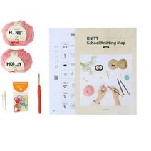 니뜨 왕초보 후르츠 코바늘 5/0호 + 허니 뜨개실 랜덤발송 2p 세트, 3세트, 3세트