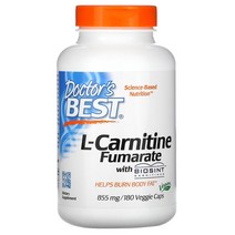 Doctors BEST L-카르니틴 푸마르산염 855mg 180베지캡슐, 180 베지캡슐