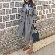 SAMARA 여성용 바바리 롱 트렌치 코트