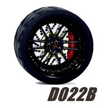 18인치 휠 자동차 Carlomo-D-클래스 2 디테일 업 세트 휠 고무 타이어 브레이크 디스크 어셈블리 림 모델, 10 D022B