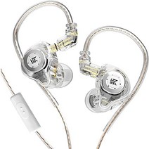 아이돌 인이어 모니터 KZ EDX PRO In-Ear Deep Bass Sound HiFi 게이밍이어폰, 마이크와 함께, 하얀