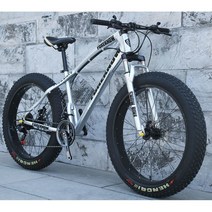 산악 MTB 자전거 광폭타이어 팻바이크 30단 자출용 자전거, 27단(공구포함), 26인치, 실버