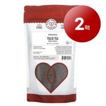 리암마켓 Pure Indian Foods 퓨어 인디안 푸드 오가닉 툴시 차 홀리 바질 허브 티 156g 1팩, 2팩
