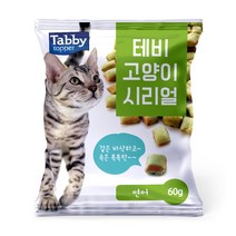 테비토퍼 고양이 시리얼 60g 비스킷간식, 연어, 1개
