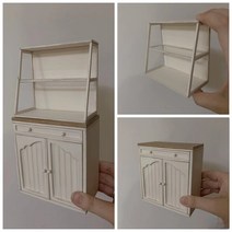 112 16 인형 집 미니어처 캐비닛 옷장 나무 수공예 침대 옆 테이블 가구 장식 미니 캐비닛 신제품, 8.A cabinet