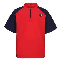 스톰 STORM 2021년 고급형 반팔 바람막이 (적+남색) 땀복