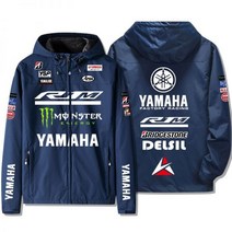 야마하자켓 라이딩슈트 레이싱 바람막이 우비 R1M바막 방수 방풍 오토바이자켓, 네이비, 후리스안감XXXL