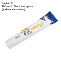 애완 동물 강아지 고양이 3 면 칫솔 슈퍼 소프트 나일론 강모 구강 청소 치석 구취 치약, [03] Vanilla flavour