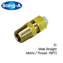 황동투터치피팅 인서트피팅 IC 미리(Metric) 상아뉴매틱, IC 16110-04
