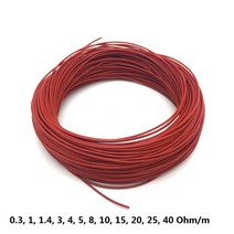 모든 크기 저전압 5V 12V 24V 36V 48V 전기 DIY 자동차 난방 시트 담요 따뜻한 와이어 불소 플라스틱 난방, 03 3 meters_04 3 Ohm