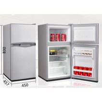 캠핑카 카라반 트레일러 DC 냉장고 차량용 DC12 24V 캠핑 사이드도어, 109L 실버 그레이