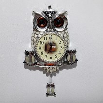 쇼핑아트 자개부엉이추시계(실버화이트) (35)