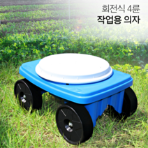 쪼그리 회전식 4륜 작업용 의자 농사 밭일 고추수확