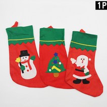 크리스마스 산타 양말 선물 주머니 트리 눈사람 벽 장식 데코 오너먼트 부직포