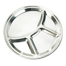 캠핑카 차박용 설거지편한 4칸 원형식판 MT용 비비큐용