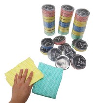 친환경 빨아쓰는 일회용 행주 40개 / 휴대용 압축 수건 냄새안나는 캠핑 여행 음식점 키친 타올 요술행주 50x30cm