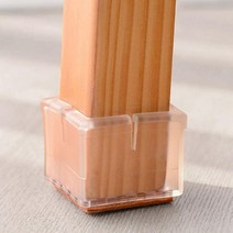 투명 실리콘 의자 발커버 4size [소음방지 식탁의자 발싸개 체어 슈즈 사각 원형 신발 가구 고무 캡], 사각형, 대형