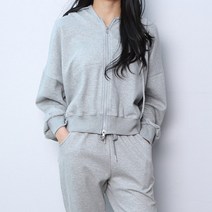 파라노말샵 무지 동글 투웨이 후드 집업