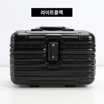 여행 소품케이스 모든 알루미늄 합금 메이크업 박스 저장 상자 무료 수하물 소형 수하물 여성 남성 인치 도구 상자, 12 인치, D.검은색