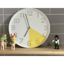 무소음 벽시계 저소음 DIY 시계 직접만드는 셀프페인팅 sati 벽시계 사띠시계, 주황