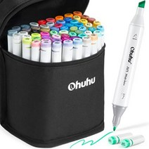 일본 오후후 일러스트 웹툰 마커 굵은 펜 가는 펜 60색상, 61개개, 단일상품개