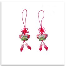 봉봉러브 국화나비매듭 장신구줄 전통매듭 노리개, 나비매듭