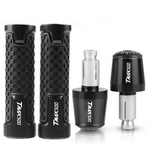 nmax pcx 호환슬라이더 프론트 리어 머플러 가드 TMAX T 500 오토바이 CNC 액세서리 핸들 바 그립 엔드 YAM, 05 black black