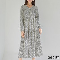 솔로이스트 로맨틱 V넥 플라워 원피스 SADN1635