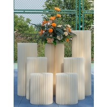 결혼식 종이 원기둥 웨딩 장식 소품 종이접기 오브제, 세트 D(화이트 5종ㅣ하단이미지 참조)