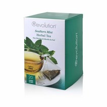 Revolution Tea 메쉬 인퓨저 풀 리프 사우던 민트 허브 티 16티백 USA 미국, 20 Count (Pack of 1)_Southern