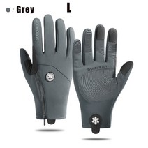 테니스장갑 테니스 겨울 장갑Youpin-겨울 장갑 사이클링 자전거 보온 양모 차가운 바람 방수 터치 스크린, 06 Grey-L