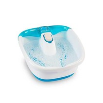 HoMedics Bubble Mate Foot Spa 상쾌한 거품과 물튀김 방지 기능이 있는 발가락 터치 제어식 발 욕조 돌출된 마사지 노드 및 탈착 가능한 경석