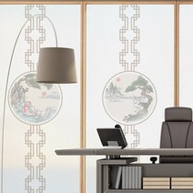 데코밍샵무점착유리시트_전통문양십장생_유리문시트지_글라스시트지_ie670_m, 3.자라