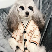 봄 겨울 강아지옷 명품 니트 가디건 스웨터 티셔츠 반려동물 옷 소형 중형 애견 도톰 따뜻한