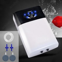 SMABAT 야외 USB 충전식 산소발생기 무소음 산소펌프 산소증강기 세트, 2구+3m도관+정역밸브*2+기포석*2세트